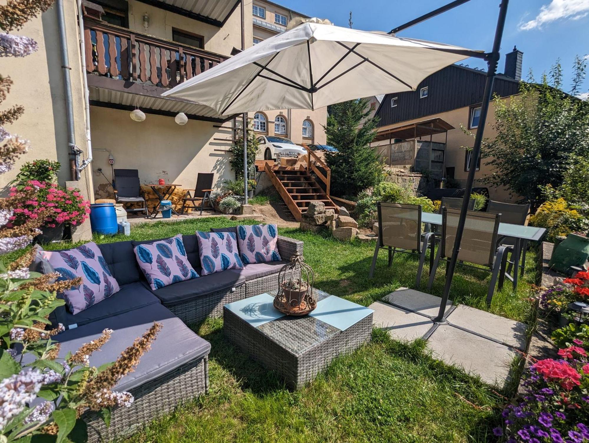 Idyllische Erholung - Sauna, Garten, Pool&Fluss - Zi1 Sebnitz Exterior foto