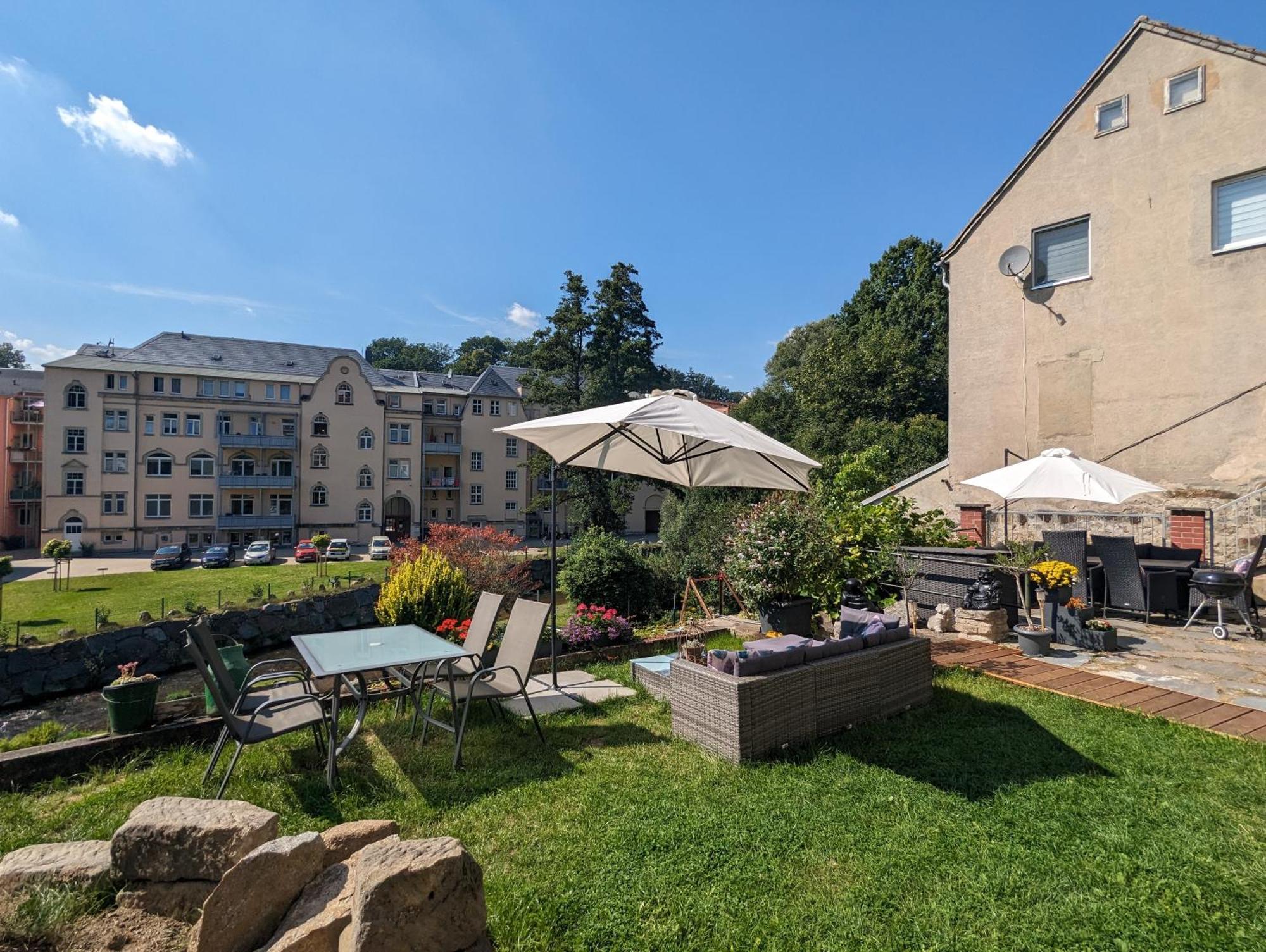 Idyllische Erholung - Sauna, Garten, Pool&Fluss - Zi1 Sebnitz Exterior foto
