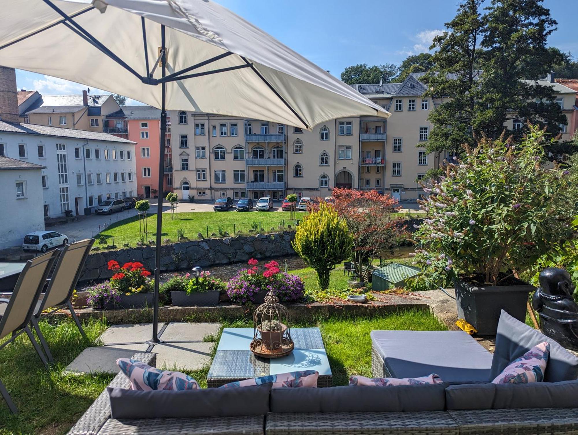 Idyllische Erholung - Sauna, Garten, Pool&Fluss - Zi1 Sebnitz Exterior foto