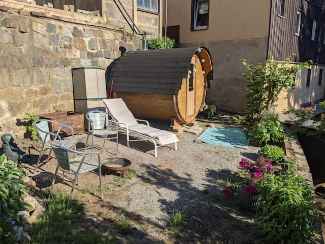 Idyllische Erholung - Sauna, Garten, Pool&Fluss - Zi1 Sebnitz Exterior foto