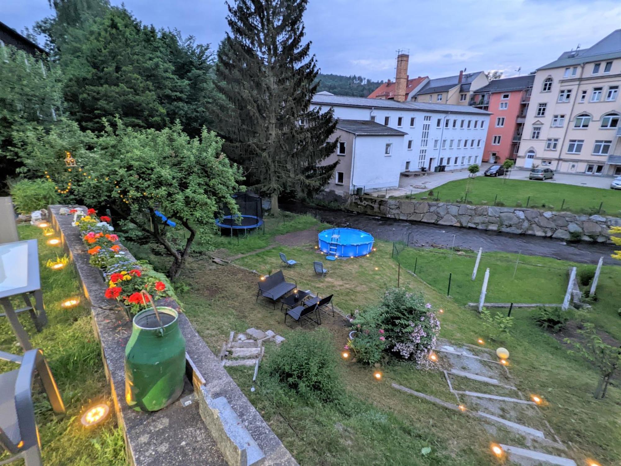 Idyllische Erholung - Sauna, Garten, Pool&Fluss - Zi1 Sebnitz Exterior foto