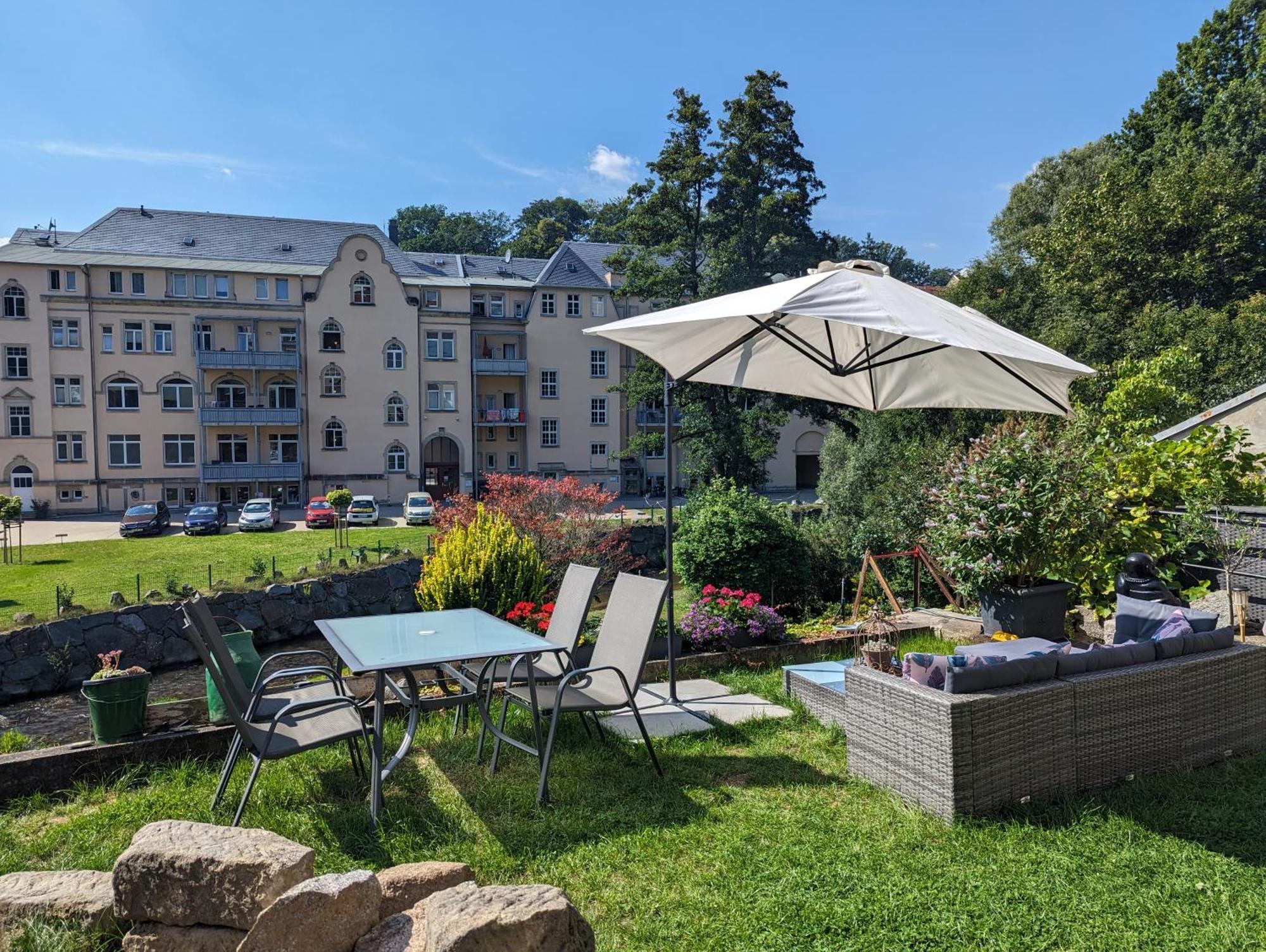 Idyllische Erholung - Sauna, Garten, Pool&Fluss - Zi1 Sebnitz Exterior foto