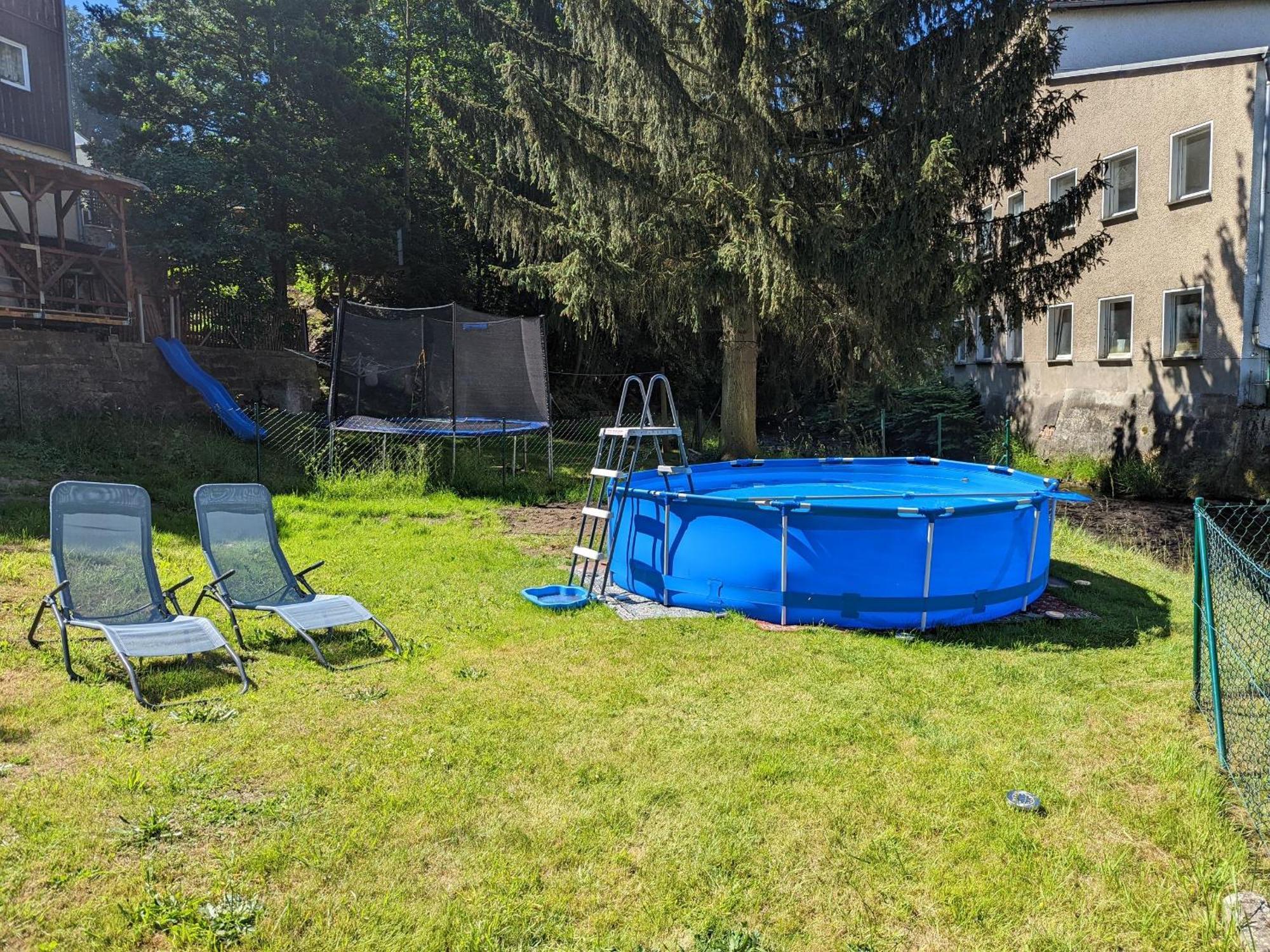 Idyllische Erholung - Sauna, Garten, Pool&Fluss - Zi1 Sebnitz Exterior foto