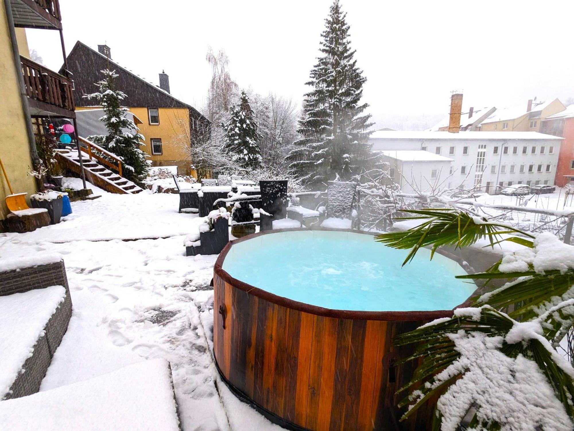 Idyllische Erholung - Sauna, Garten, Pool&Fluss - Zi1 Sebnitz Exterior foto