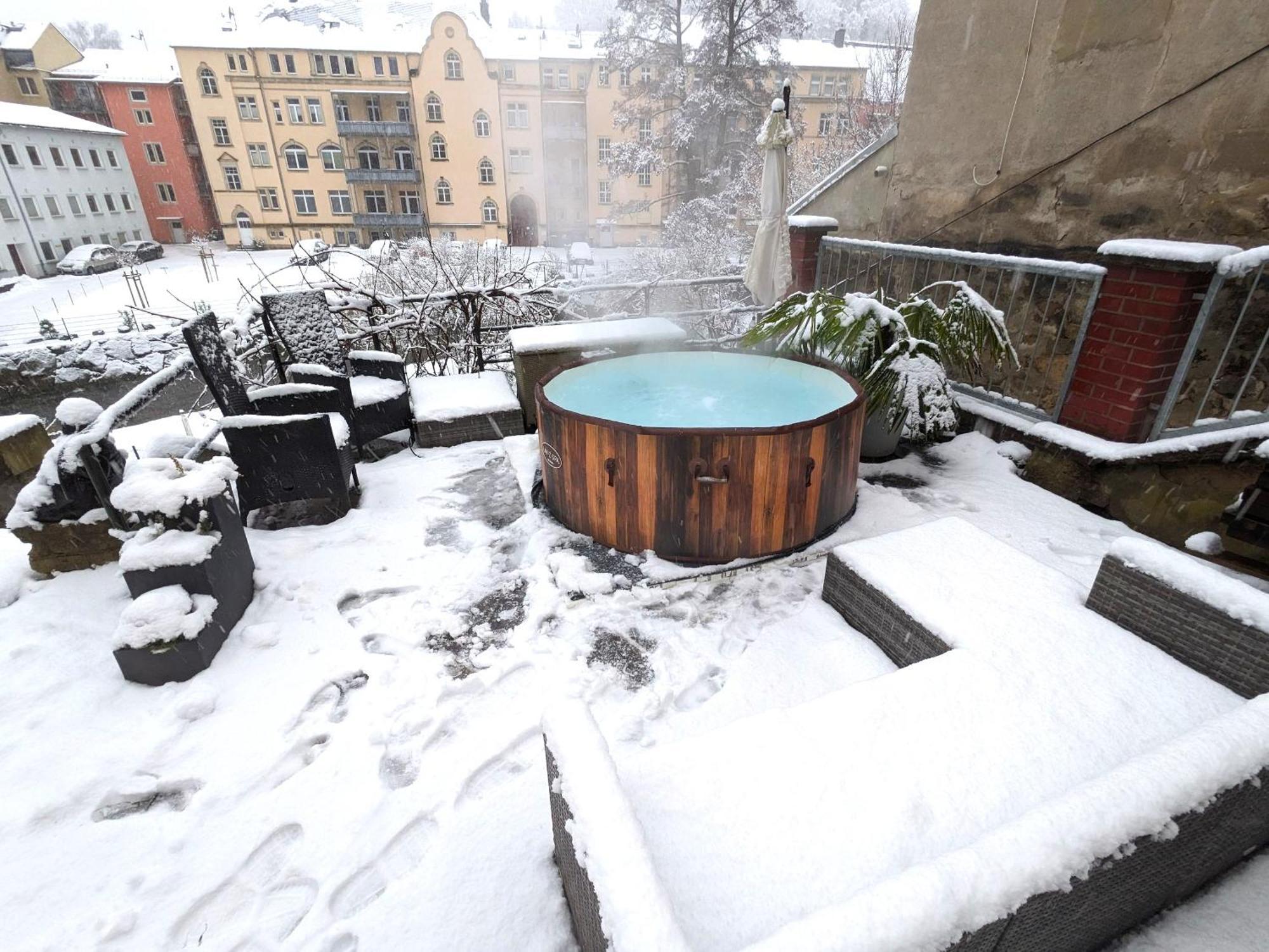 Idyllische Erholung - Sauna, Garten, Pool&Fluss - Zi1 Sebnitz Exterior foto