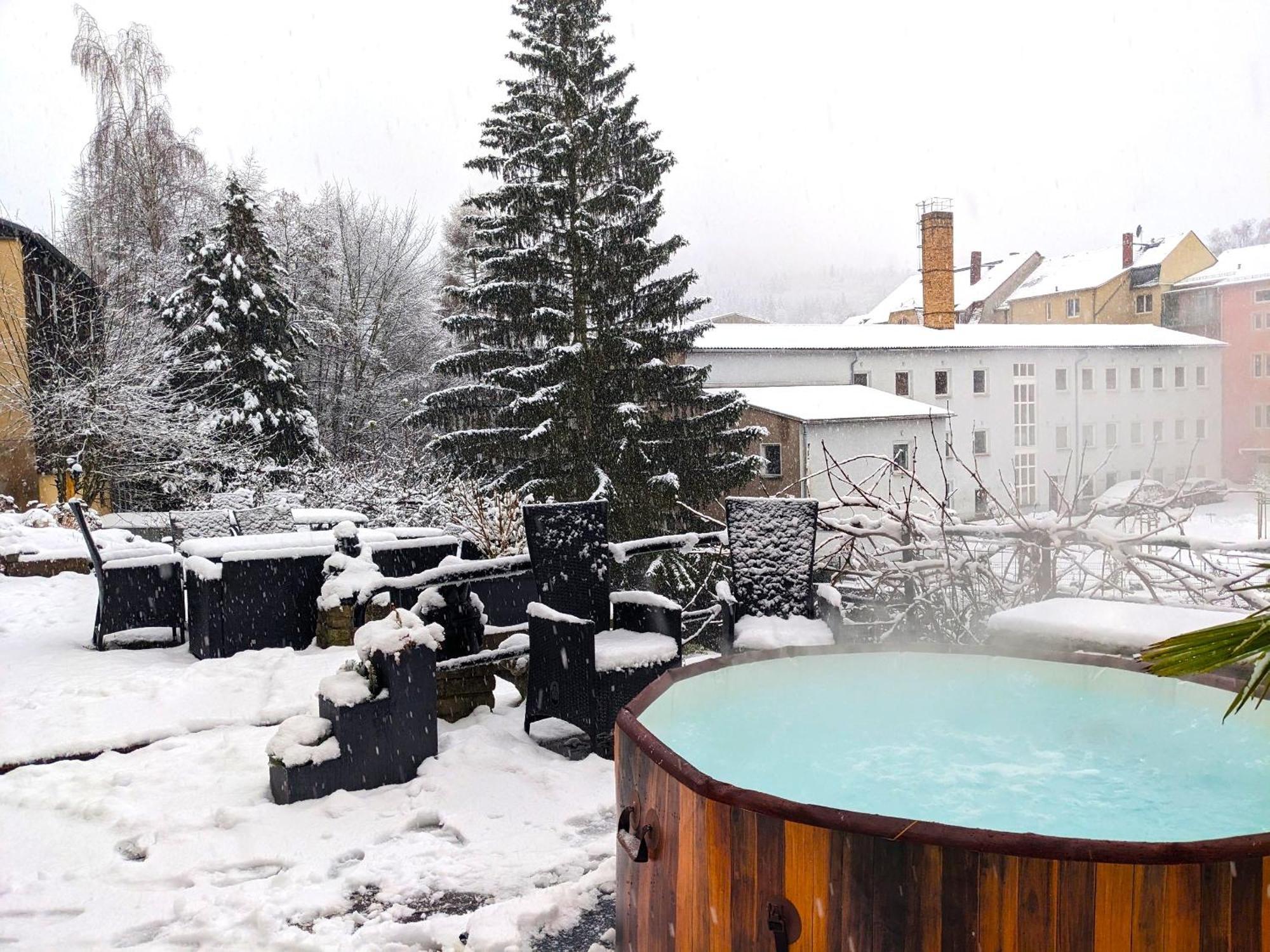 Idyllische Erholung - Sauna, Garten, Pool&Fluss - Zi1 Sebnitz Exterior foto