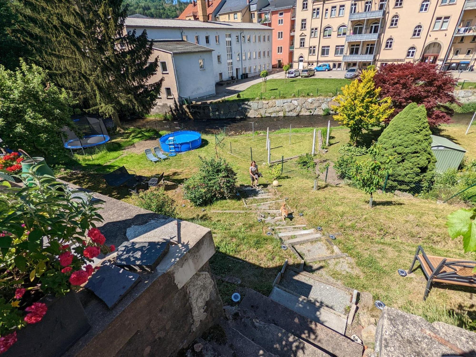 Idyllische Erholung - Sauna, Garten, Pool&Fluss - Zi1 Sebnitz Exterior foto